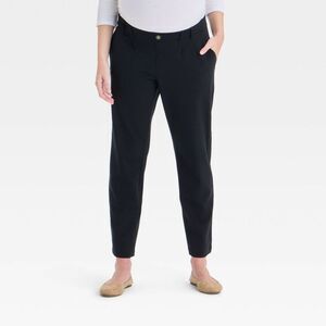 Open Box - Tapered Ponte Maternity Trousers - Isabel Maternit Black